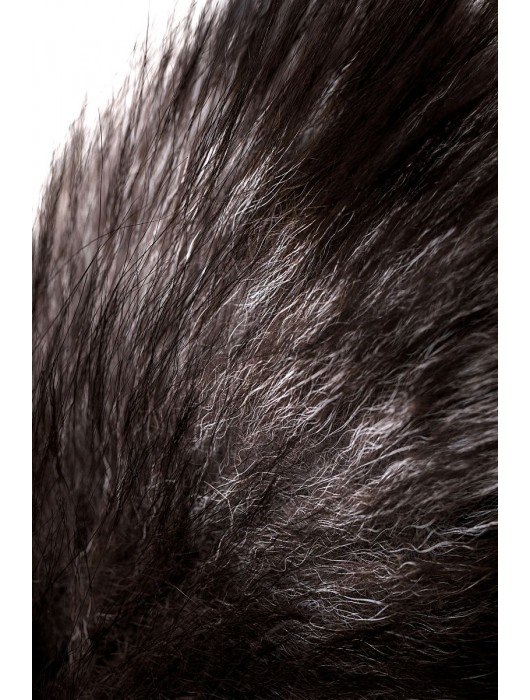 Серебристая металлическая анальная втулка с хвостом чернобурой лисы - размер S - ToyFa - купить с доставкой в Самаре