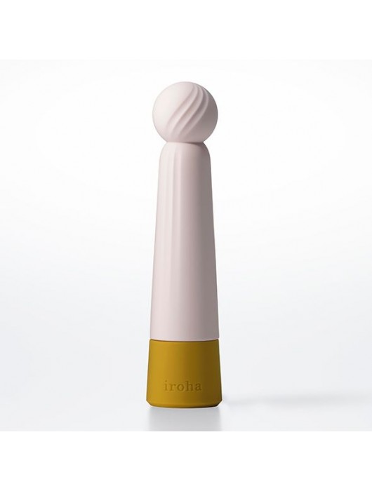 Нежно-розовый вибратор с шаровидной мягкой головкой Iroha Rin - 14,8 см. - Tenga