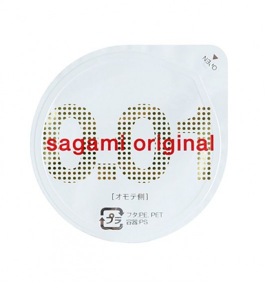 Супертонкий презерватив Sagami Original 0.01 - 1 шт. - Sagami - купить с доставкой в Самаре