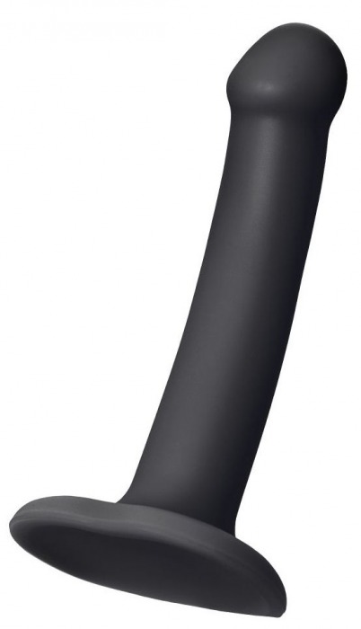 Черный фаллос на присоске Silicone Bendable Dildo S - 17 см. - Strap-on-me - купить с доставкой в Самаре