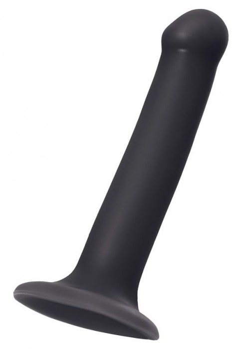 Черный фаллос на присоске Silicone Bendable Dildo M - 18 см. - Strap-on-me - купить с доставкой в Самаре