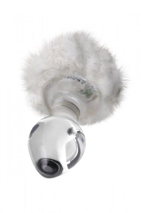 Стеклянная анальная втулка с хвостиком - 9,5 см. - Sexus - купить с доставкой в Самаре