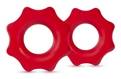 Набор из 2 красных фигурных эрекционных колец NUTZ - Blush Novelties - в Самаре купить с доставкой