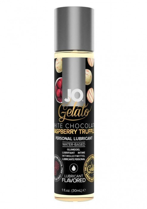 Лубрикант с ароматом трюфелей из белого шоколада и малины JO GELATO WHITE CHOCOLATE RASPBERRY TRUFFLE - 30 мл. - System JO - купить с доставкой в Самаре