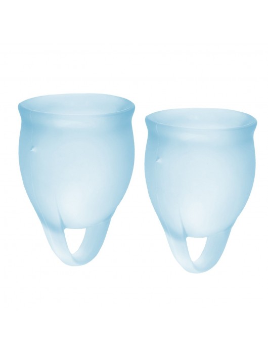 Набор голубых менструальных чаш Feel confident Menstrual Cup - Satisfyer - купить с доставкой в Самаре