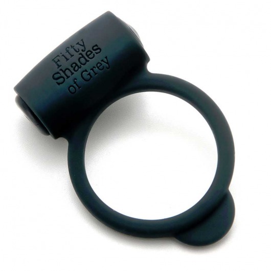 Темно-серое эрекционное кольцо Vibrating Love Ring с вибрацией - Fifty Shades of Grey - в Самаре купить с доставкой