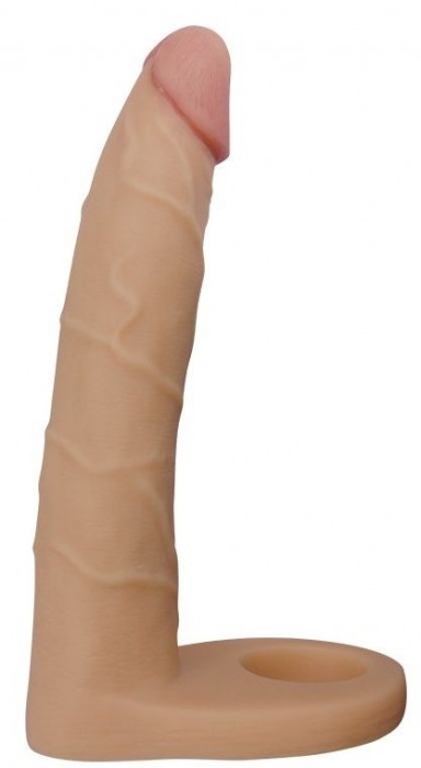 Телесная насадка-фаллоимитатор для двойного проникновения - 17 см. - Lovetoy - купить с доставкой в Самаре