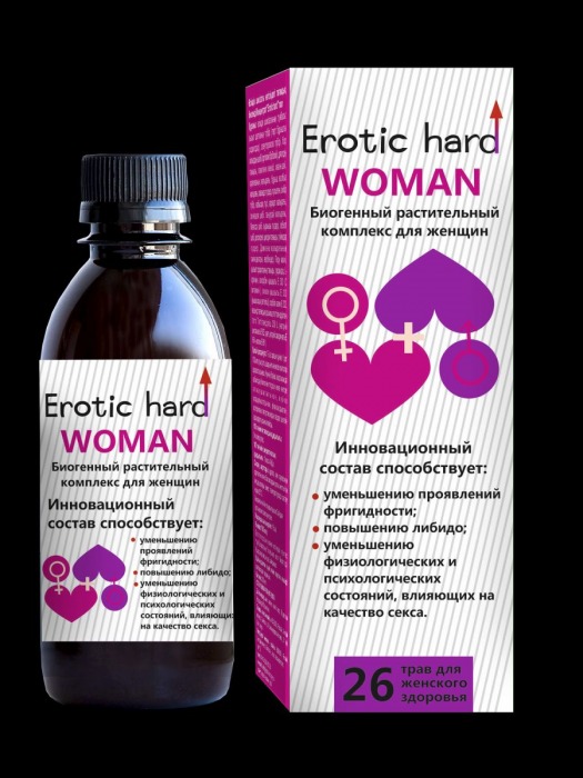 Женский биогенный концентрат для повышения либидо Erotic hard Woman - 250 мл. - Erotic Hard - купить с доставкой в Самаре