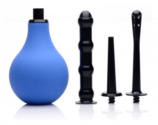 Анальный душ с 3 насадками Premium One-way Valve Anal Douche Set - XR Brands - купить с доставкой в Самаре