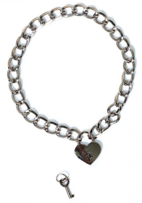 Серебристый ошейник Embrace с ключиком - Lola Games - купить с доставкой в Самаре