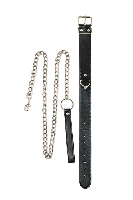 Черный ошейник с поводком Wild - Lola Games - купить с доставкой в Самаре