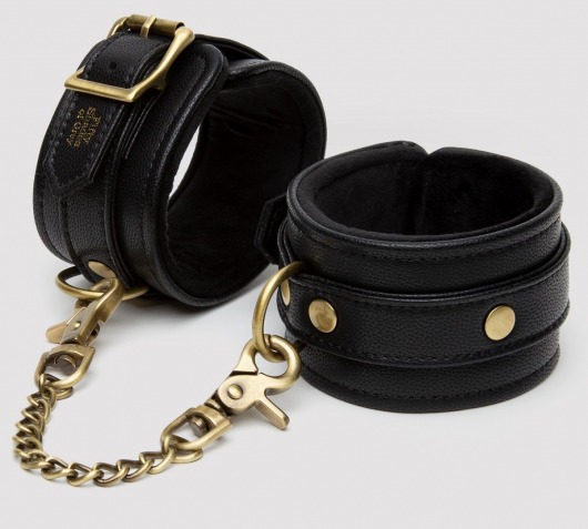 Черные оковы на ноги Bound to You Faux Leather Ankle Cuffs - Fifty Shades of Grey - купить с доставкой в Самаре