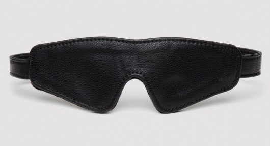 Черная плотная маска на глаза Bound to You Faux Leather Blindfold - Fifty Shades of Grey - купить с доставкой в Самаре