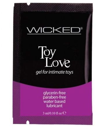 Лубрикант на водной основе для использования с игрушками WICKED Toy Love - 3 мл. - Wicked - купить с доставкой в Самаре