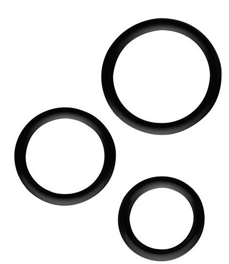 Набор из 3 эрекционных колец SILICONE COCKRINGS - Dream Toys - в Самаре купить с доставкой