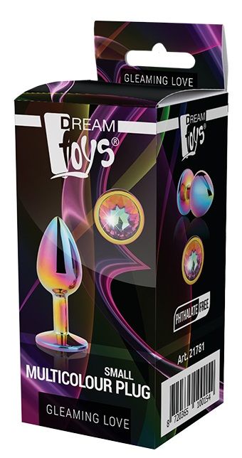 Голографическая анальная втулка с радужным кристаллом - 7,1 см. - Dream Toys - купить с доставкой в Самаре
