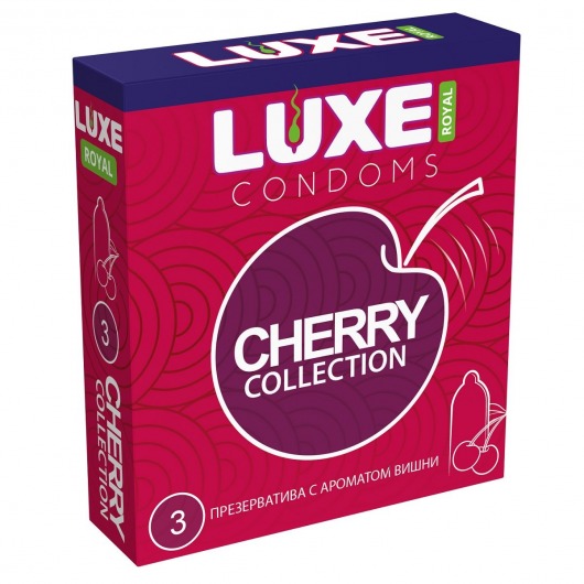 Презервативы с ароматом вишни LUXE Royal Cherry Collection - 3 шт. - Luxe - купить с доставкой в Самаре