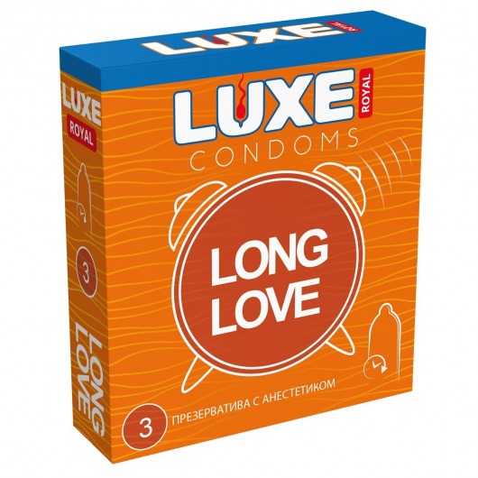 Презервативы с продлевающим эффектом LUXE Royal Long Love - 3 шт. - Luxe - купить с доставкой в Самаре