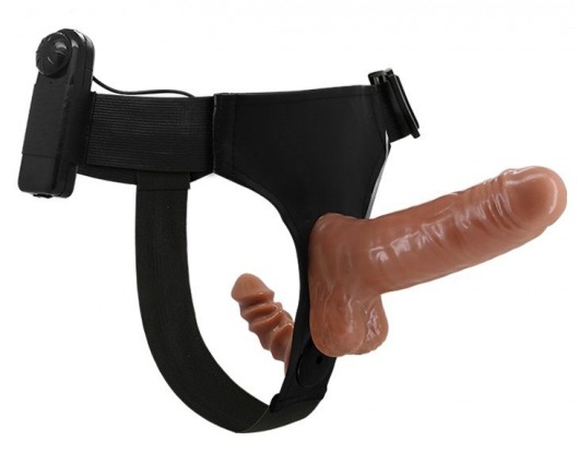 Страпон с вагинальной пробкой и вибрацией Ultra Passionate Harness - 16 см. - Baile - купить с доставкой в Самаре