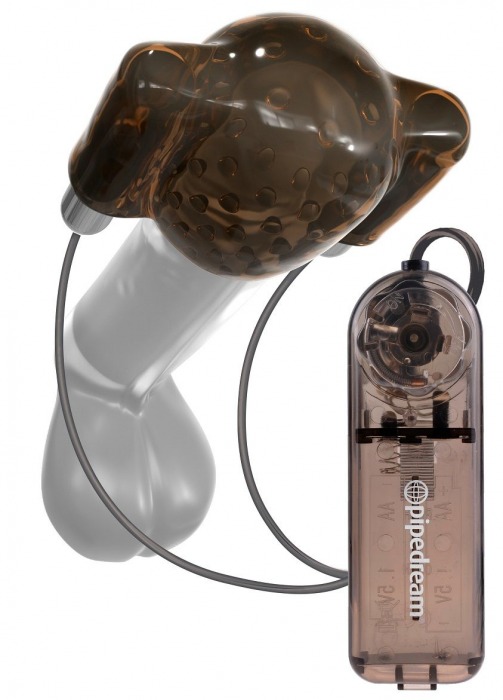 Дымчатый вибростимулятор головки пениса Dual Vibrating Head Teaser - Pipedream - в Самаре купить с доставкой
