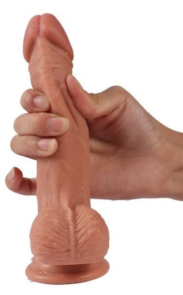 Телесный реалистичный фаллоимитатор REAL с трусиками для страпона - 19,5 см. - Real - купить с доставкой в Самаре