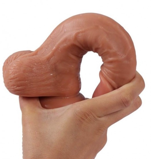 Телесный реалистичный фаллоимитатор REAL с трусиками для страпона - 19,5 см. - Real - купить с доставкой в Самаре