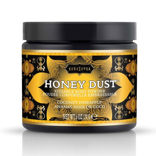 Пудра для тела Honey Dust Body Powder с ароматом кокоса и ананаса - 170 гр. - Kama Sutra - купить с доставкой в Самаре