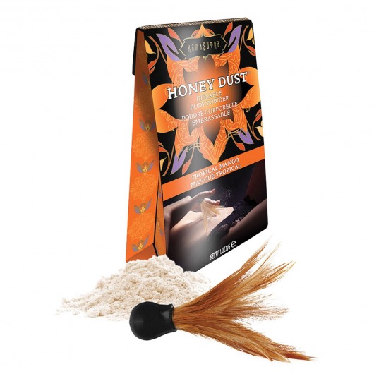 Пудра для тела Honey Dust Body Powder с ароматом манго - 28 гр. - Kama Sutra - купить с доставкой в Самаре