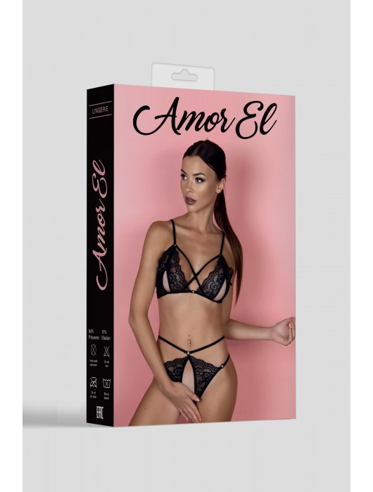 Сексуальный комплект белья с разрезами - Amor El купить с доставкой