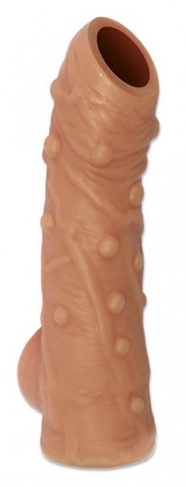 Телесная насадка с пупырышками и открытой головкой Nude Sleeve S - 10 см. - KOKOS - в Самаре купить с доставкой