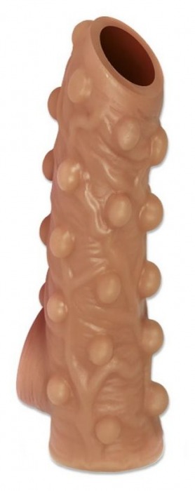 Телесная насадка с бугорками и открытой головкой Nude Sleeve S - 10 см. - KOKOS - в Самаре купить с доставкой
