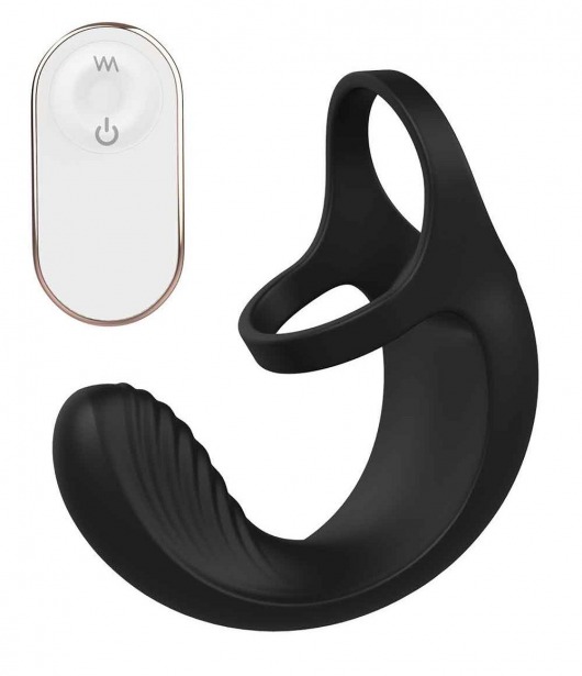 Черный анальный стимулятор с эрекционными кольцами Remote Couple Teaser - Dream Toys - в Самаре купить с доставкой