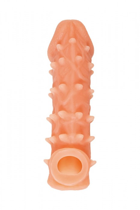 Телесная закрытая насадка с пупырышками Cock Sleeve Size M - 15,6 см. - KOKOS - в Самаре купить с доставкой