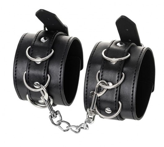 Черные оковы Anonymo из искусственной кожи - ToyFa - купить с доставкой в Самаре