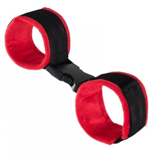 Красно-черные велюровые оковы Anonymo - ToyFa - купить с доставкой в Самаре