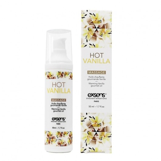 Разогревающее массажное масло с ароматом ванили Gourmet Hot Vanilla - 50 мл. - Exsens - купить с доставкой в Самаре