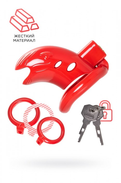 Красный мужской пояс верности из пластика - ToyFa - купить с доставкой в Самаре