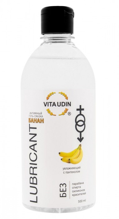 Интимный гель-смазка на водной основе VITA UDIN с ароматом банана - 500 мл. - VITA UDIN - купить с доставкой в Самаре