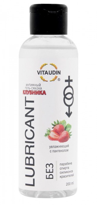 Интимный гель-смазка на водной основе VITA UDIN с ароматом клубники - 200 мл. - VITA UDIN - купить с доставкой в Самаре