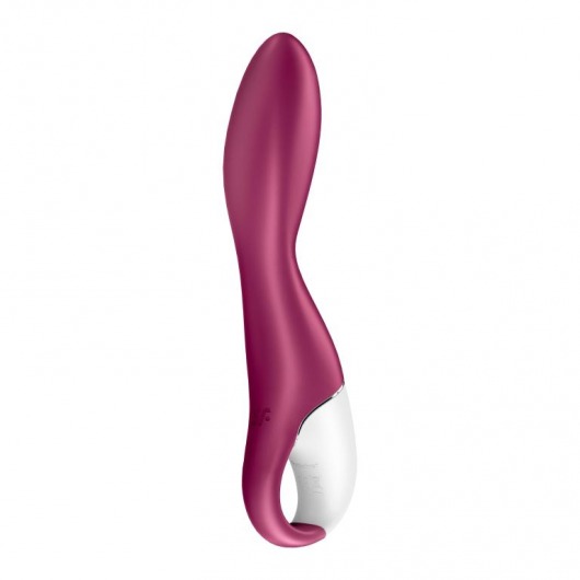 Малиновый вибромассажер для стимуляции G-точки Heated Thrill - 20,6 см. - Satisfyer