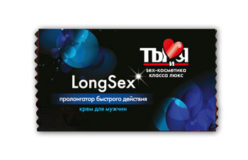 Пролонгирующий крем LongSex в одноразовой упаковке - 1,5 гр. - Биоритм - купить с доставкой в Самаре