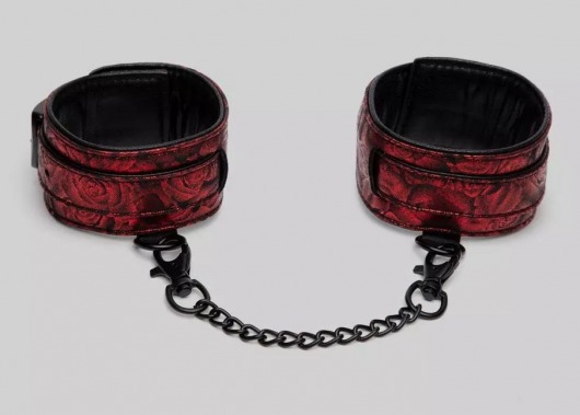Красно-черные оковы Reversible Faux Leather Ankle Cuffs - Fifty Shades of Grey - купить с доставкой в Самаре