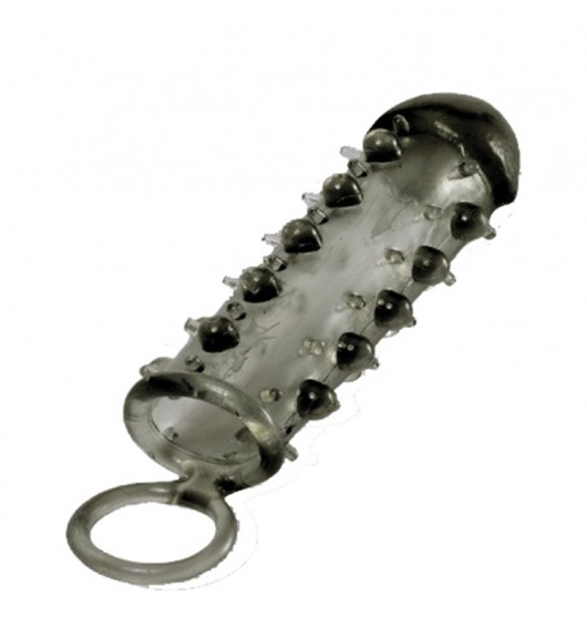 Дымчатая стимулирующая насадка с закрытой головкой SAMURAI PENIS SLEEVE BLACK - 14,5 см. - NMC - в Самаре купить с доставкой