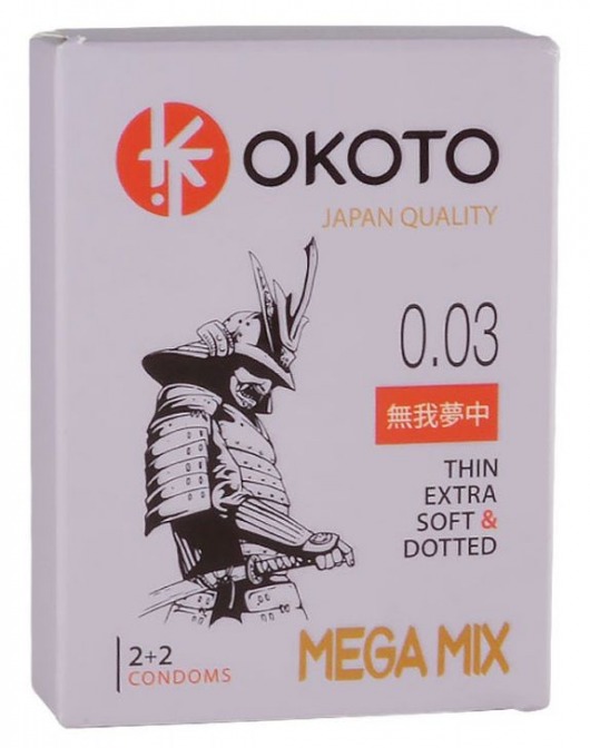 Набор из 4 презервативов OKOTO MegaMIX - Sitabella - купить с доставкой в Самаре