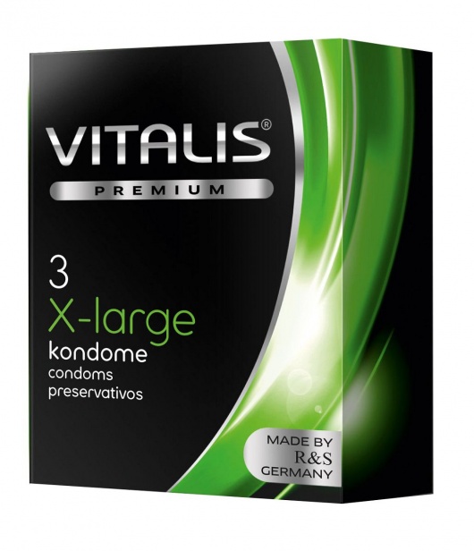 Презервативы увеличенного размера VITALIS PREMIUM x-large - 3 шт. - Vitalis - купить с доставкой в Самаре