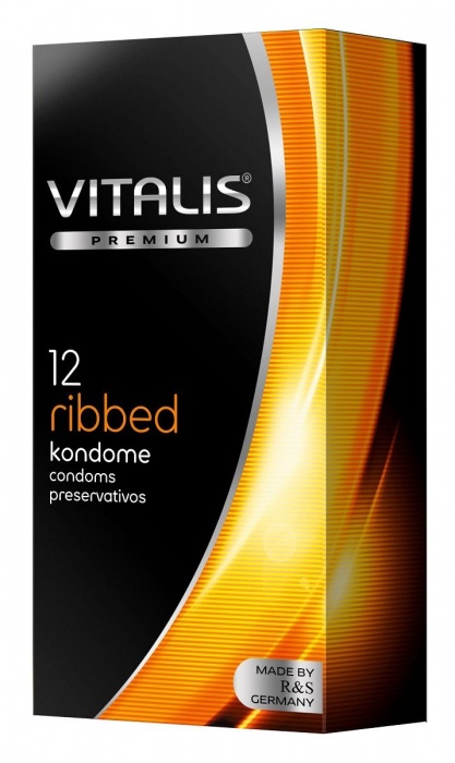 Ребристые презервативы VITALIS PREMIUM ribbed - 12 шт. - Vitalis - купить с доставкой в Самаре