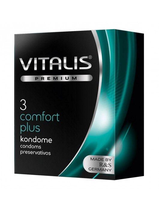 Контурные презервативы VITALIS PREMIUM comfort plus - 3 шт. - Vitalis - купить с доставкой в Самаре