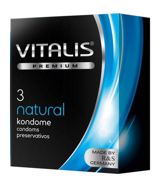 Классические презервативы VITALIS PREMIUM natural - 3 шт. - Vitalis - купить с доставкой в Самаре