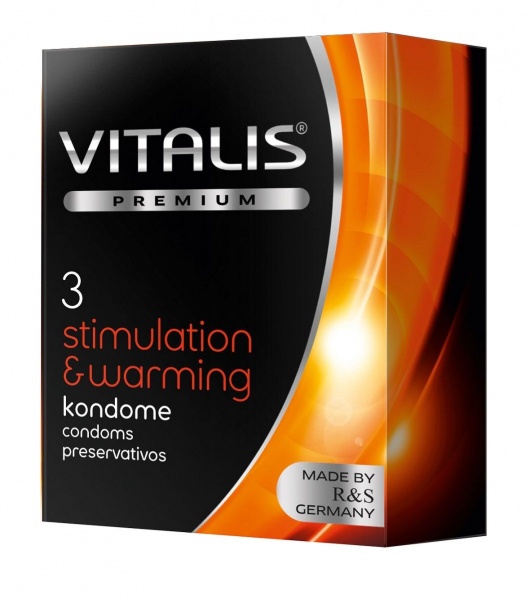Презервативы VITALIS PREMIUM stimulation   warming с согревающим эффектом - 3 шт. - Vitalis - купить с доставкой в Самаре