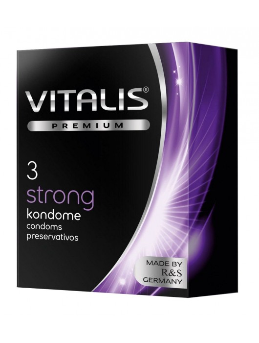 Презервативы с утолщенной стенкой VITALIS PREMIUM strong - 3 шт. - Vitalis - купить с доставкой в Самаре
